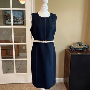 Lafayette 148 NY Navy Blue Dress-Size 12